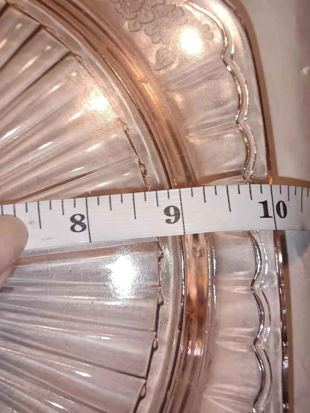 Vintage Anchor Hocking Pink Depression Glass Cake Stand Footed 